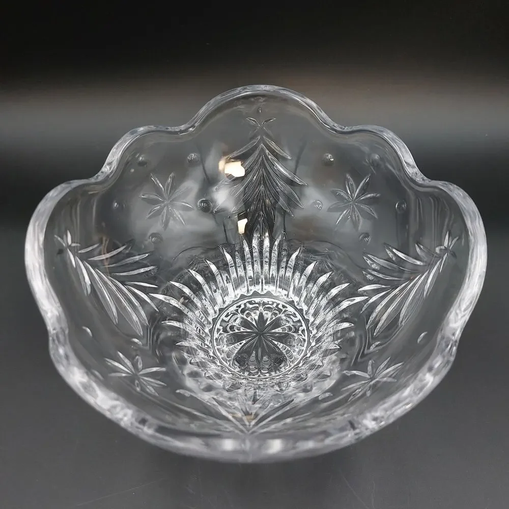 Mikasa Christmas Night Crystal Footed Bowl 6